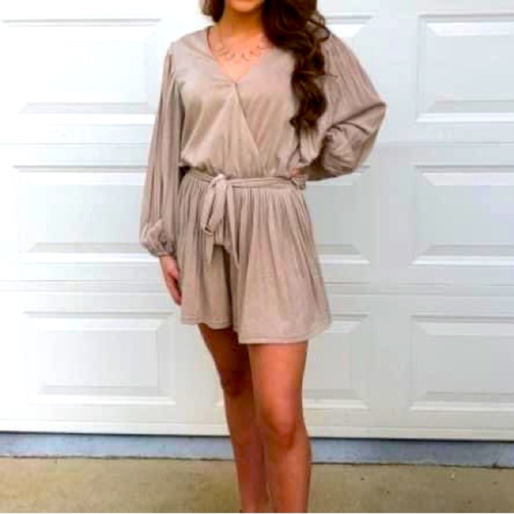 Champagne colored Sparkly Romper Size Small